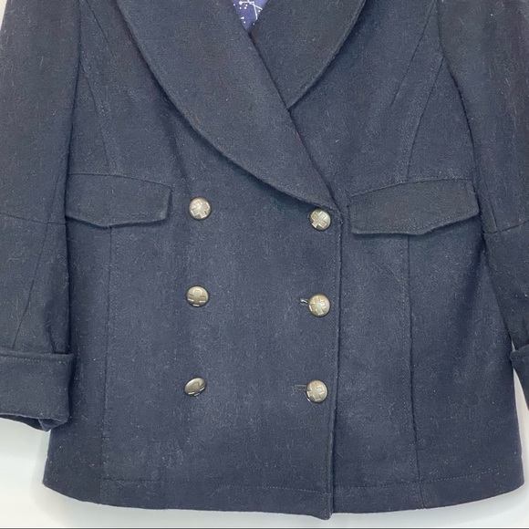 Cartonnier Blue Double Breasted Coat (4) - Picture 2 of 10